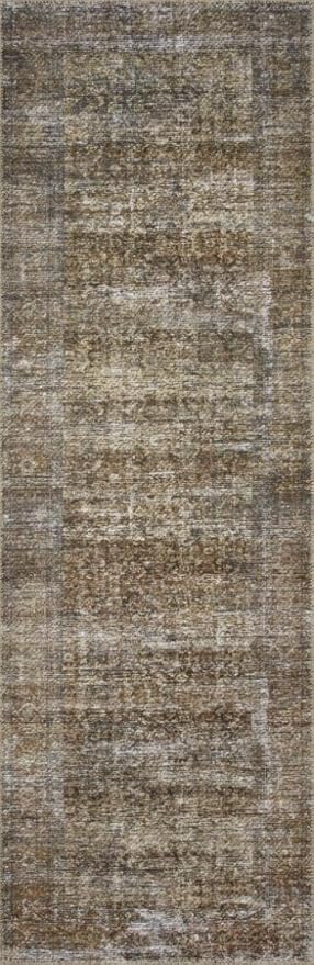 Loloi Amber Lewis Billie Collection, Tobacco & Rust 2'-6" x 7'-6" Area Rug – Antique & Distressed Accent Rugs for Living Room, Bedroom, Entryway & Hallway, No Shed High Traffic Area Home Decor Rug