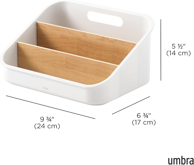 Umbra Bellwood Countertop Organizer, Natural/White