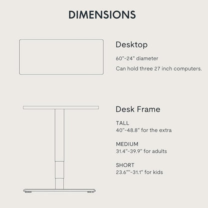 FLEXISPOT E6 MAX Dual Motor 60x24 Inch 3-Stage Heavy Duty Standing Desk, 330lbs Weight Capacity, Height Adjustable Desk w/Cable Management & Wheels (Seamless Maple Desktop + White Frame)