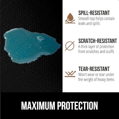 GORILLA GRIP Slip Resistant Drawer and Shelf Liner 2 Pack, Non Adhesive Water Resistant, Easy Clean and Trim, Smooth Surface Liners for Kitchen Cabinet, Shelves, Drawers, Pantry, 20 in x 20 FT, Black