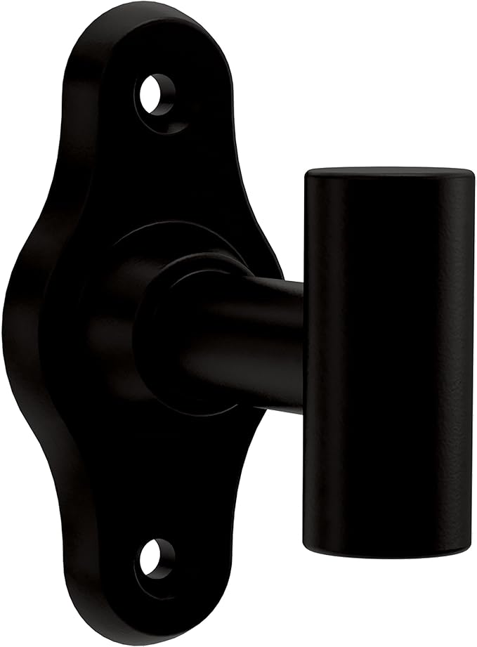 FRANKLIN BRASS Calloway (1-Pack) Towel Hooks Matte Black Single Bathroom Hooks Wall Mounted for Robes & Towels Hand Towel Hook Holder Kitchen, Bathroom Accessories CLWY35-MB