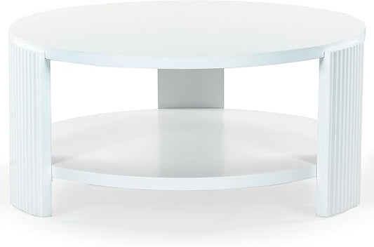 SAFAVIEH Couture Collection Liabella White Round Coffee Table