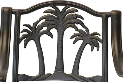 Palm Tree Cast Aluminum Powder Coated Barstool - Set of 6 - Antique Bronze Y