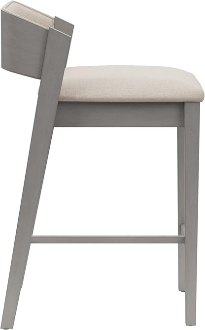 Hillsdale Dresden Wood Counter Height Stool, Distressed Gray