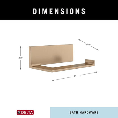 Delta Vero (1-Pack) Toilet Paper Holder Champagne Bronze Tissue Roll Holder for Bathroom Organization and Storage Single Post Toilet Tissue Holder Wall Bathroom Accessories 77750-CZ
