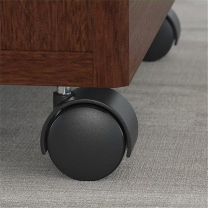 Bush Business Furniture Series C 72W L Shaped Desk with 48W Return and Mobile File Cabinet in Mahogany