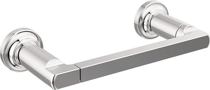Delta Tetra (1-Pack) Toilet Paper Holder Polished Chrome Tissue Roll Holder for Bathroom Organization and Storage Pivoting Toilet Tissue Holder Wall Bathroom Accessories 78955