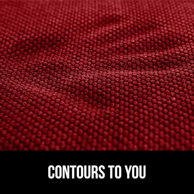 GORILLA GRIP Slip Resistant Chair Cushions, No Ties Required, Set of 6 Memory Foam Pads for Dining Room, Kitchen Table, Office, Rocking Chairs, Plush Seat Cover Cushion Pad, Home Decor, 16x16, Red