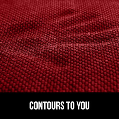 GORILLA GRIP Slip Resistant Chair Cushions, No Ties Required, Set of 6 Memory Foam Pads for Dining Room, Kitchen Table, Office, Rocking Chairs, Plush Seat Cover Cushion Pad, Home Decor, 16x16, Red