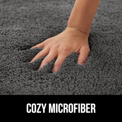 GORILLA GRIP Bathroom Rugs, 30x20, Ultra Soft Absorbent Mat, Thick Plush Bath Rug, Machine Washable, Microfiber Quick Dry, Mats for Shower, Bathtub and Floor, Home Decor Accessories, Charcoal