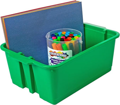 Really Good Stuff - Classroom Stacking Bins - Set of 6-14"L x 10"W x 5.75"H
