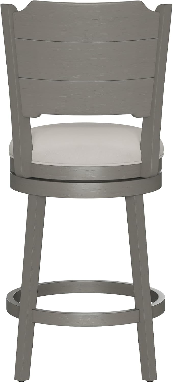 Hillsdale Clarion Swivel Counter Height Stool, Distressed Gray