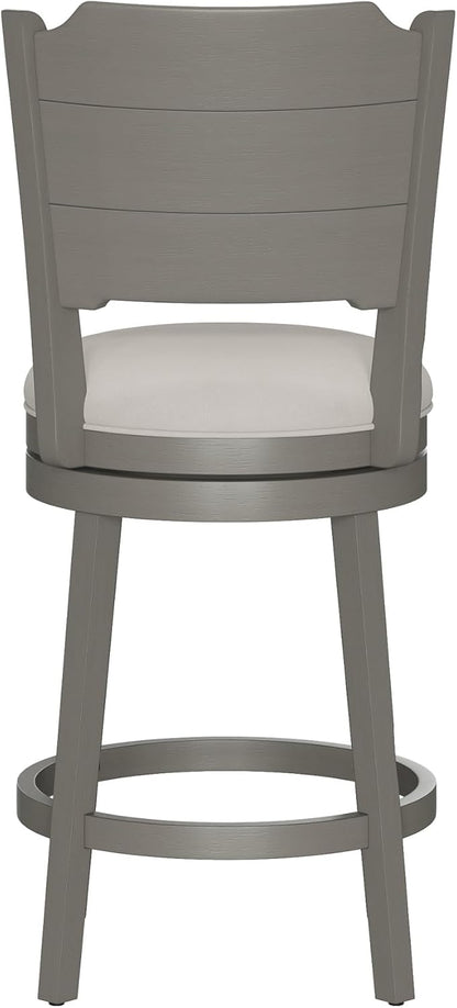 Hillsdale Clarion Swivel Counter Height Stool, Distressed Gray