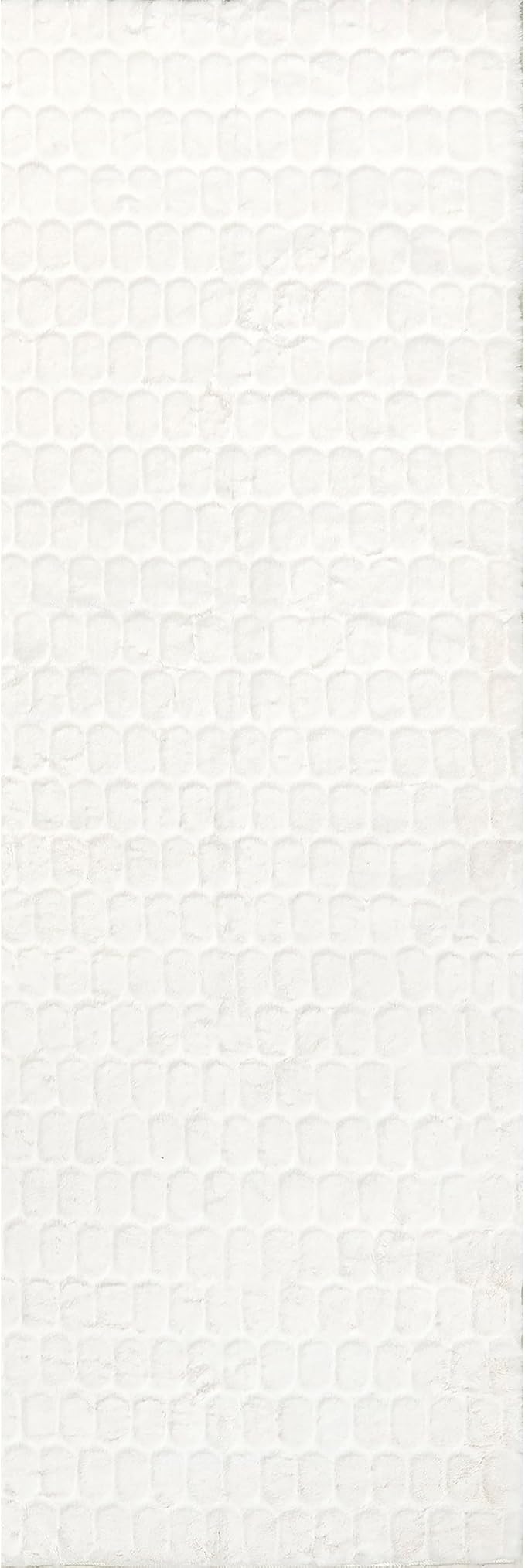 nuLOOM 2'6" x 10' Cozy Plush Area Rug, Machine Washable, Non-Slip, Soft Fluffy Shag Carpet for Living Room Bedroom Kids Room Nursery Home Decor, Nia White