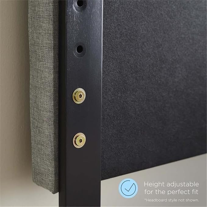 Pemberly Row Queen Modern Rubberwood and MDF Headboard in Walnut