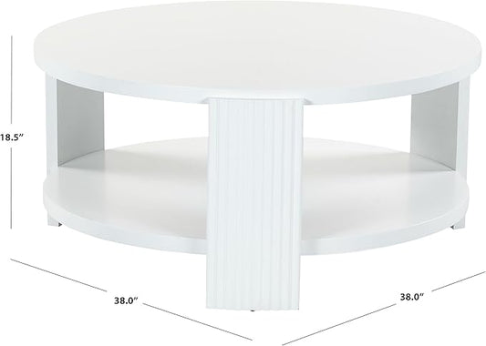 SAFAVIEH Couture Collection Liabella White Round Coffee Table