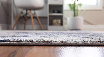 Unique Loom Trellis Frieze Collection Area Rug - Geometric (7' x 10', Blue Multi/ Ivory)