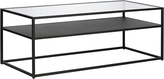 Henn&Hart Ada Coffee Table, 46" Wide, Black