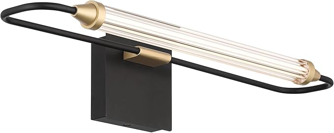 Possini Euro Design Nikola Modern Industrial Vintage Wall Light Bar Matte Black Hardwire 23 1/2" Fixture for Bedroom Bathroom Bedside Vanity House Living Room Home Mirror Hallway Dining Kitchen