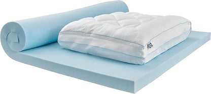 Sealy Dreamlife 3” Gel Memory Foam King Mattress Topper with 1” Quilted Cooling Cover, SealyComfort Gel Foam, SealyCool Poly Blend Cover