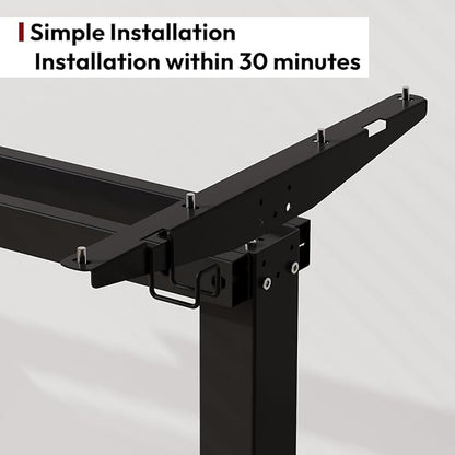 SANODESK Electric Standing Desk 71x32 Inch Height Adjustable Stand Up Desk Home Office Computer Workstation Sit Stand Home Office Desk with Splice Board (Black Frame + Black Top)