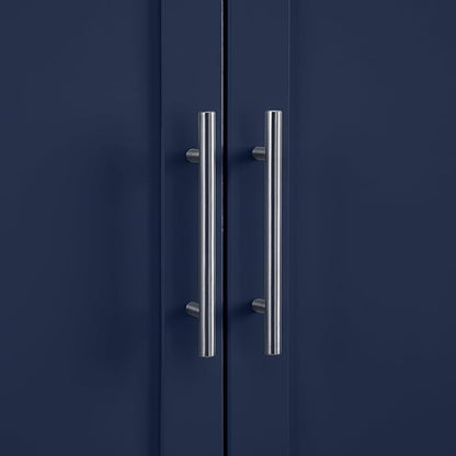 Crosley Furniture Savannah Tall Pantry Storage Cabinet with Shelves, Kitchen, Dining, or Laundry Room, Navy