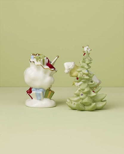 Lenox 896340 Merry Grinchmas Salt & Pepper Set, 2-Piece, Green, Christmas & Holiday Hosting