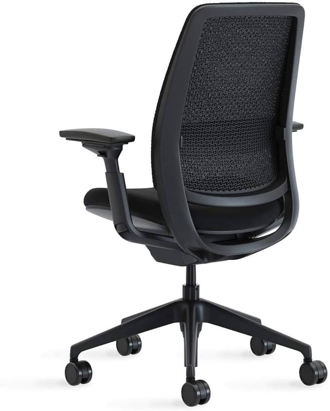Steelcase Series 2 Office Chair, Graphite Frame, Cogent Connect Jungle, Hard Floor Casters
