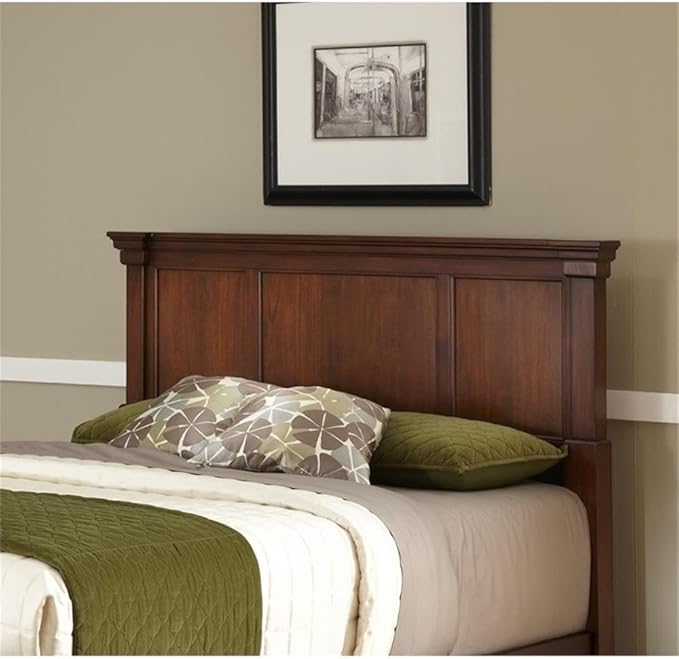 BOWERY HILL Traditional Wood Queen Headboard in Brown Finish