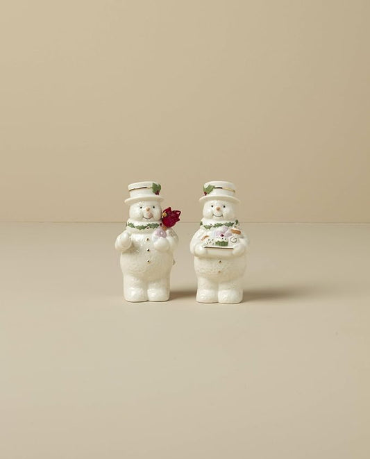 Lenox 896361 Happy Holly Days Snowmen Salt & Pepper Set, 2-Piece, Ivory, Christmas & Holiday Hosting