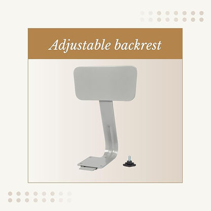 OEF Furnishings (2 Pack Steel Stool with Backrest, Grey, 24"