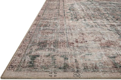 Loloi Amber Lewis Georgie Collection GER-08 Lagoon/Beige 2'-0" x 5'-0", .19" Pile Height, Accent Rug