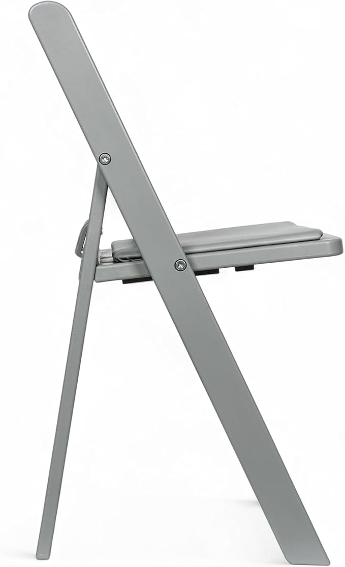 Flash Furniture Hercules Set of 10 Kids Gray Resin Folding Chair with Gray Vinyl Padded Seat