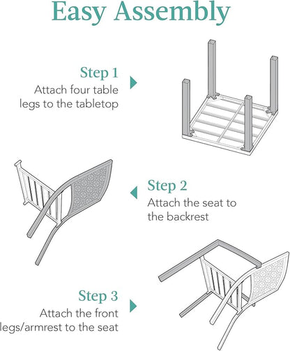 Best Choice Products 3-Piece Outdoor Bistro Set, Stackable Modern Steel Furniture for Porch, Garden w/ 2 Chairs, Table, Geometric Decor - Peach