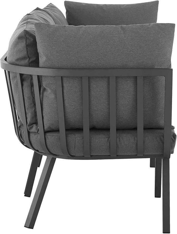 Modway Riverside Outdoor Furniture, 3-Piece Set, Gray Charcoal