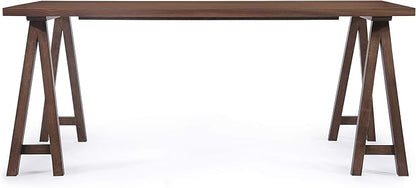 Christopher Knight Home Rachel Mid-Century Modern 7 Piece Dining Set with A-Frame Table, Light Beige + Walnut