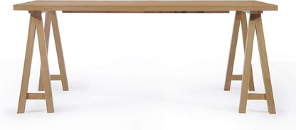 Christopher Knight Home Abraham Mid-Century Modern 7 Piece Dining Set with A-Frame Table, Light Beige + Natural Oak