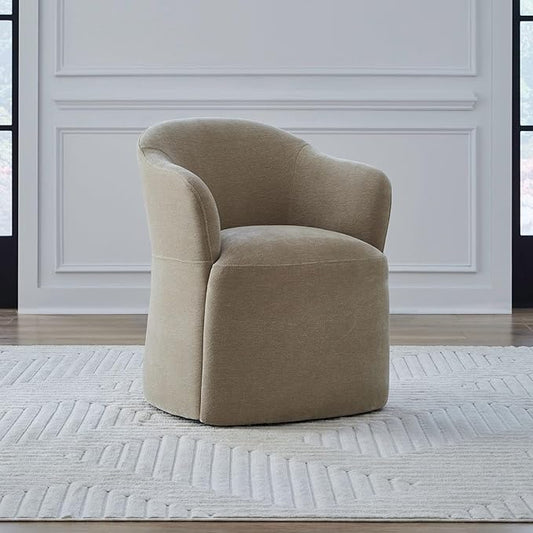 Liberty Furniture Accent Dining Chair with Castors - Squared Arm - Wicker Upholstry