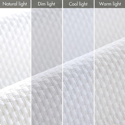Madison Park Galen Cordless Roman Shade, 35W x 64"H, Sheen White – Room Darkening, Thermal Insulated, Energy Efficient Window Blind with Subtle Sheen Basketweave Fabric for Privacy