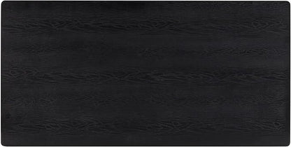 NTC Mingle 71 Inch Modern Design, Rectangular Dinner Table for Dining Room, Living Room Furniture, Effortless Assembly, Burnt Black