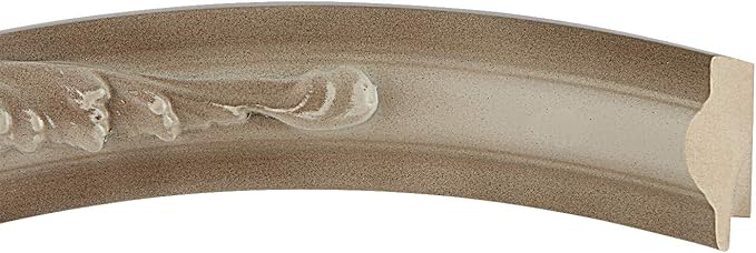 OVALCREST Oval Beveled Wall Mirror for Home Decor - Florence Style - Taupe - 40" x 28"