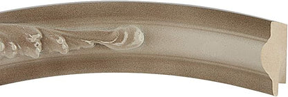 OVALCREST Oval Beveled Wall Mirror for Home Decor - Florence Style - Taupe - 32" x 26"