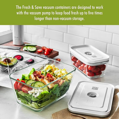 ZWILLING Fresh & Save 3-pc Glass Food Storage Container, Meal Prep Container- Assorted Sizes