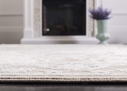 SAFAVIEH Area Rug 11x15 - Reflection Collection - Large - Beige & Cream, Non-Shedding & Easy Cleaning, Ideal for Living Room, Bedroom, Dining Space (RFT665A)