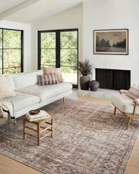 Loloi Amber Lewis Georgie Collection GER-06 Bordeaux/Antique 2'-6" x 12'-0", .19" Pile Height, Runner Rug