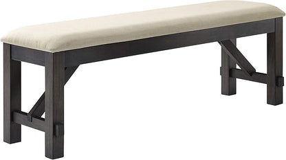 Crosley Furniture Hayden Wood Dining Bench for Entryway or Mudroom, Slate