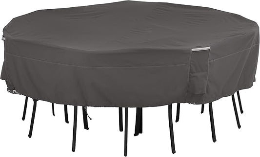 Classic Accessories Terrazzo Water-Resistant 24 Inch Round Ottoman/Coffee Table Cover, Outdoor Table Cover