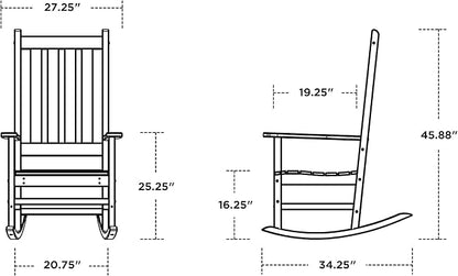 Polywood® Vineyard Porch Rocking Chair in Navy