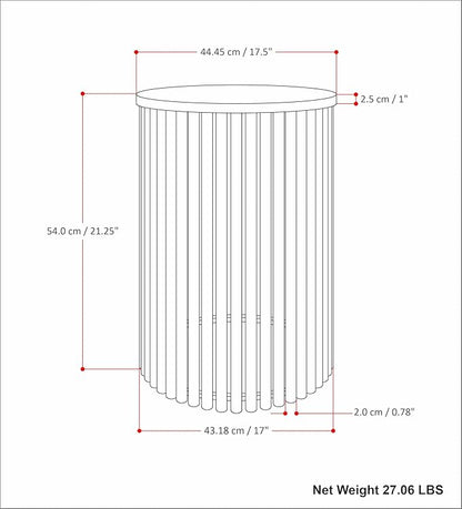 SIMPLIHOME Demy 18-inch Wide Metal Accent Table in White Marble/Black Metal, Round Side Table for Living Room, Bedroom, or Office, Industrial Style, Assembled