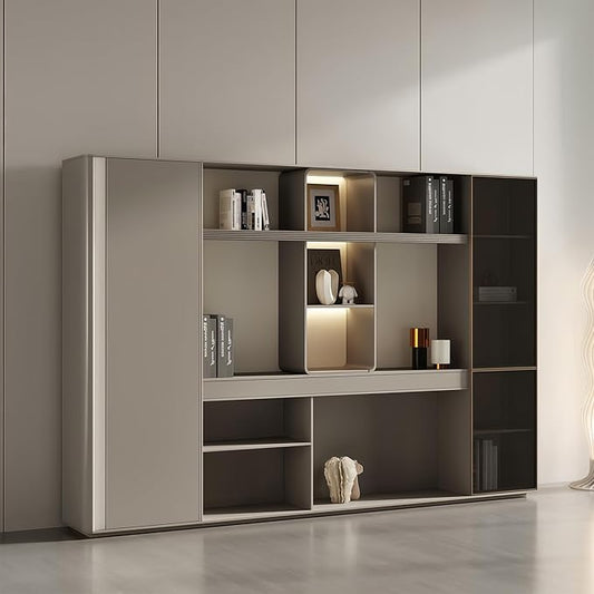 L Shaped Executive Desk, 110.2 inch Large Executive Computer Desk Set Drawers and Lockable, Power Socket and USB Port Storage, Without Desk or Computer Chair (Filing Cabinet)